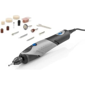 Resim 2050 Stylo+ Çok Amaçlı Alet 9 W Set (15 Aksesuar, Değişken Devir Ayarı 22.000 Devir/dakikaya Kadar Gravür ve Diğer Yaratıcı Görevler Için, Cam, Ahşap, Deri, Taş) Karton Ambalaj 