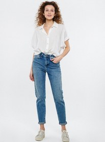 Resim Mavi Cındy Gölgeli Mavi Gold Shape Jean Pantolon 100277 84421 Mavi 