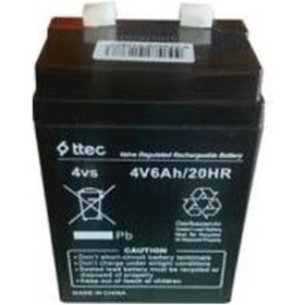 Resim Ttec 4V 6Ah Bakımsız Kuru Akü Işıldak Fener Akü 