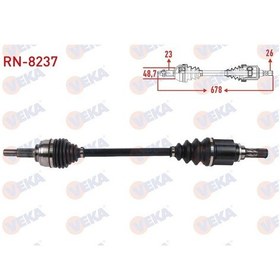 Resim Komple Aks Sol On Uzunluk 678mm Renault Captur 0.9 Tce M-t 2013- 