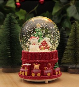 Resim Hediyebiziz Yılbaşı Kar Küresi Noel Işıklı Ve Müzikli Christmas Kardan Adamlı + Pil 