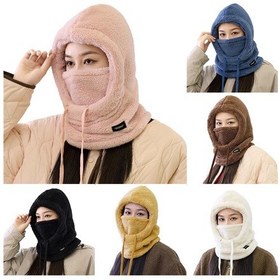 Resim Sherpa Kapşonlu Kayak Maskesi, Sherpa Kapşonlu Yüksek Polar Kadife Kayak Maskesi, Soğuk Rüzgar Koruması İçin Kışlık Balaklava Atkı Maskesi Diğer 