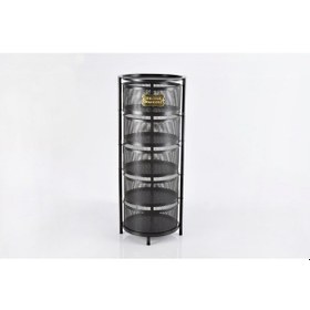 Resim 5 Katlı Metal Açılır Kapanır Paslanmaz Sebzelik Siyah 