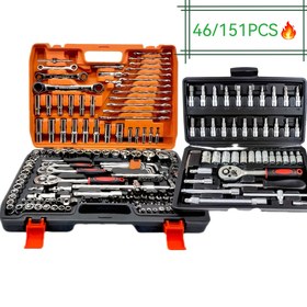 Resim 46/151 parça Profesyonel Otomotiv Tamir Takımı: Taşınabilir, Dayanıklı, Kullanımı Kolay Mandren Anahtar Seti - Araba, Tekne, Motosiklet Bakımı ve Ev Endüstriyel Onarımlar için Uygun - Taşıma Çantası Dahil 
