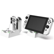 Resim Qyouth Toled Switch Switch Switch Standı Şarj Oyun Nintendo Lite Konsolu Kolu İçin Cihazı Beyaz / / Fg 