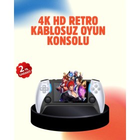 Resim 1000 Oyun Yüklü Taşınabilir Renkli Ekranlı El Konsolu 