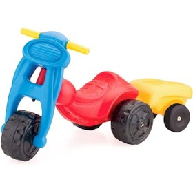 Resim DOLU OYUNCAK 7043 3 Teker Römorklu Bingit Motor -Dolu 