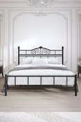 Resim FANO King Ferforje Karyola Siyah Çift Kişilik Metal Yatak 140x190, 140x200, 150x200, 160x200 