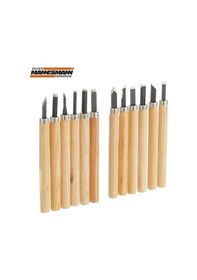 Resim Mannesmann 690-12 Ahşap Oyma Bıçak Seti 12 Parça 