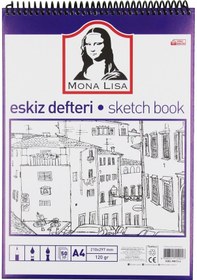 Resim Mona Lisa Profesyonel Eskiz Defteri A4 Ebat 120 G 50 Sayfa 