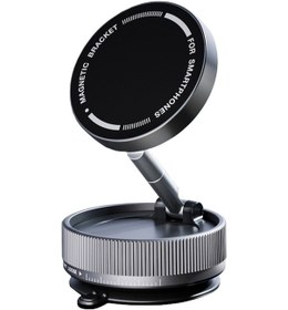 Resim Araba Araç İçi & Ev İçi Tüm Yüzeylerde Güçlü Sabitleme Manyetik Ve Vakum Tabanlı 360 Telefon Tutucu 
