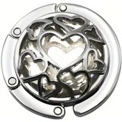 Resim Cloud011 Vintage Kalp Şeklinde Khaki Rengi Fileli Anahtarlık Ve Çanta Askısı Katlanır Metal Diğer 