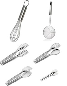 Resim Demir Çeyiz DMR life 6 Parça Çeyiz Seti, Ekonomik Mutfak Eşyaları Maşa Servis Seti 