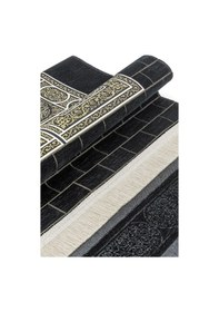 Resim Kabe Desenli Ultra Plus Siyah Şönil Seccade 18 