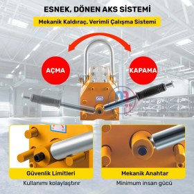 Resim Mıknatıs Avm PML-400 Manyetik Kaldıraç - 400 kg Güç 