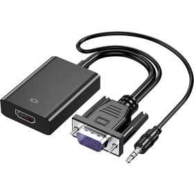 Resim 3C Store 1080P VGA - HDMI Uyumlu Dönüştürücü Adaptör Kablosu, Ses Çıkışlı VGA Hd Adaptörü Pc Laptop Için Hdtv Projektöre (Yurt Dışından) 