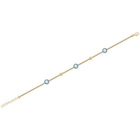 Resim Diamond Line - Gülaylar - Sarı Altın 14 Ayar Nazar Boncuğu Bilekl Standart N11.21809 Sarı Altın 