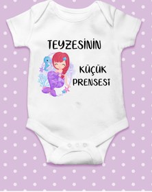 Resim Ayzi Tasarım Teyzesinin Küçük Prensesi Yazılı Bebek Zıbın Body 