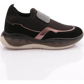 Resim Dgn 2067 Kadin Üstü Taş Süslemeli Spor Ayakkabi 2067-2026-R1534 Siyah 