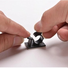 Resim Koodmax 100 Adet Ly-1316 Kablo Kelepçesi Klipsi, Duvar Kablo Tutucu Yapışkanlı Dişli Sistem - Siyah 