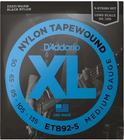 Resim D'addario Etb92-5 Medium 5-String / Long Scale Set 5 Telli Bas Gi 