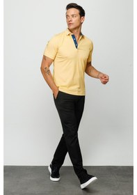 Resim Erkek Polo Yaka T-shirt Sarı Sarı 