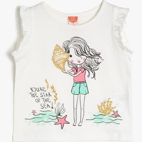 Resim Kız Bebek Baskılı Atlet 