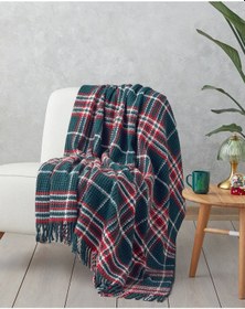 Resim Magie Koltuk Şalı 130x170 Cm Yeşil Kırmızı Yeşil Kırmızı 