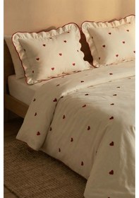 Resim Emıly Çift Kişilik Düz Ranforce Nevresim Seti- Beyaz %100 Pamuk Beyaz 