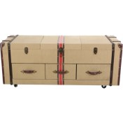 Resim Gan Decor Kanvas Kumaş Kaplamalı Tv Konsolu 123X41X52CM 