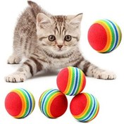 Resim 2 ADET GÖKKUŞAĞI RENKLI KEDI KÖPEK OYUN TOPU 