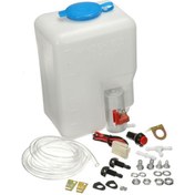 Resim Neevoyu 12v Cam Yıkama Pompası Tank Seti, 1.8l Hacimli, 175x125x90mm Boyutlu, Klasik Araç Ve Deniz Uygulamaları İçin 