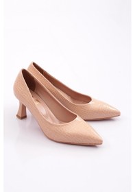Resim Dgn 320 Sivri Burun Parmak Dekolteli Topuklu Ayakkabi 320-1918-R1296546 Ten Rengi 