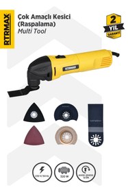 Resim Rtrmax Rtm137 Çok Amaçlı Kesici Raspalama 320 W 20.000 Rpm Hız Ayarlamalı (5 ADET AKSESUAR HEDİYELİ) 