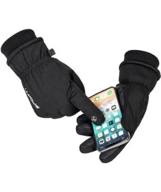 Resim Batex Su Geçirmez Kış Eldiveni 10 Parmak Dokunmatik, Kaymaz Avuç Içi, Soğuk Rüzgar Geçirmez Kayak Motosiklet Eldiveni Erkek Kadın 