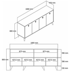 Resim Mezza Elite Modern Konsol 1610 