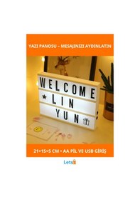 Resim A5 Led Işıklı Yazı Panosu Lightbox Tasarım Ürün Çok Renkli 