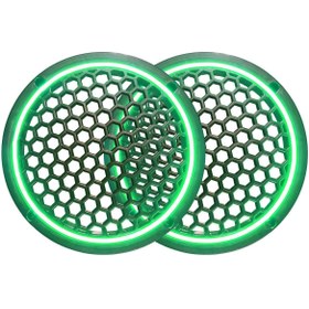 Resim Genel Markalar Neon Işıklı 20 cm Hoparlör ve Midrange Kapağı - 2 Adet - Yeşil 