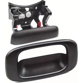 Resim Chuangyinshop Black Kapı Kolu Ve Çerçeve Seti 99 07 Chevy Kuyruk Kapısı Çekme Demir Yapı Ve Boyalı 