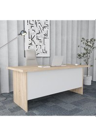Resim Cruz 3'lü Ofis Takımı Model 8 Meşe Beyaz 