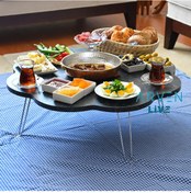 Resim Arvenlive 40-60-70-80-90-100 Cm 7 Farklı Renkli Papatya Desenli Yer Sofrası 