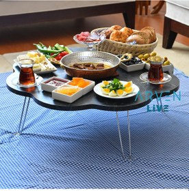 Resim Arvenlive 40-60-70-80-90-100 Cm 7 Farklı Renkli Papatya Desenli Yer Sofrası 