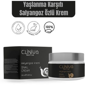 Resim cliniva Yaşlanma Karşıtı Ve Kırışıklık Önleyici Salyangoz Özlü Krem 100ml 