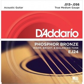 Resim D'addario Ej24 Akustik Gitar Tel Seti. Phosphor-Bronze. True Medı 