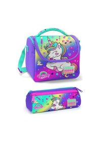 Resim Coral High Mor Yeşil Tekboynuz Unicorn Kız Çocuk Beslenme Çantası 