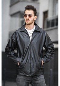 Resim Oksit Vella Vintage Oversize Erkek Deri Ceket 001 