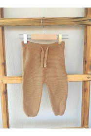 Resim COLLESSİA %100 Organik Pamuk Unisex Bebek Triko Pantolon Triko Eşofman Altı 