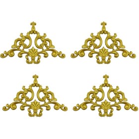 Resim DECOZZA Dekoratif Köşe Motifi Altın 4'lü Paketi 