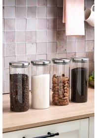 Resim Karaca Lumo 4'lü Cam Saklama Kabı 1600 Ml Şeffaf 