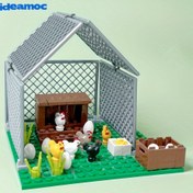 Resim İdeaMoc Çiftlik Hayvanları Yapı Blokları Seti - Renkli Civcivler, Yumurtalar ve Sandık ile Şehir Tavuk Kümesi & Tavuk Evi - Dayanıklı ABS Malzeme - Gençler için Mükemmel DIY Doğum Günü Hediyesi, Tavuk Kümesi Aksesuarları 
